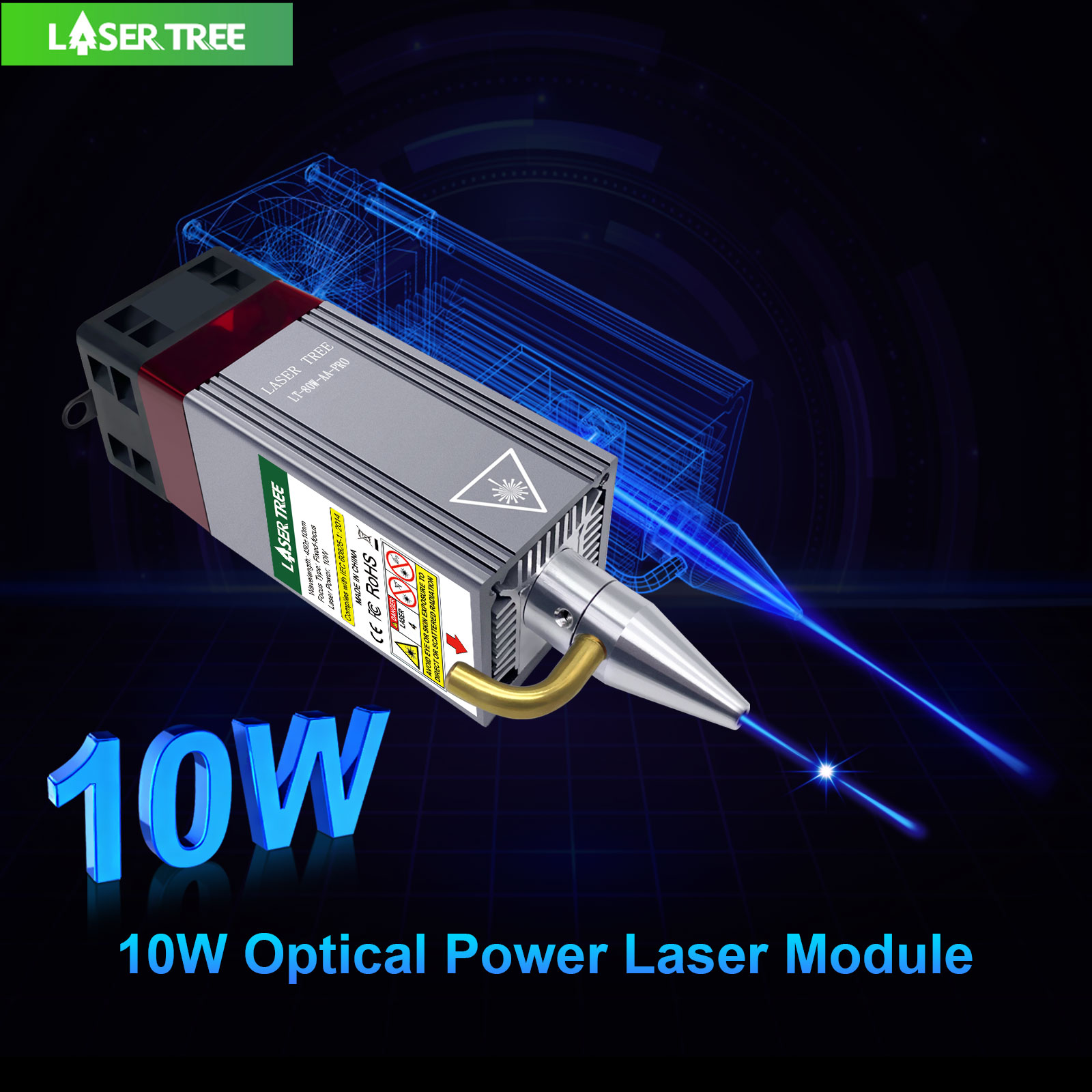 Industrial Laser Engraver - 레이저 트리 에어 어시스트 레이저 모듈,